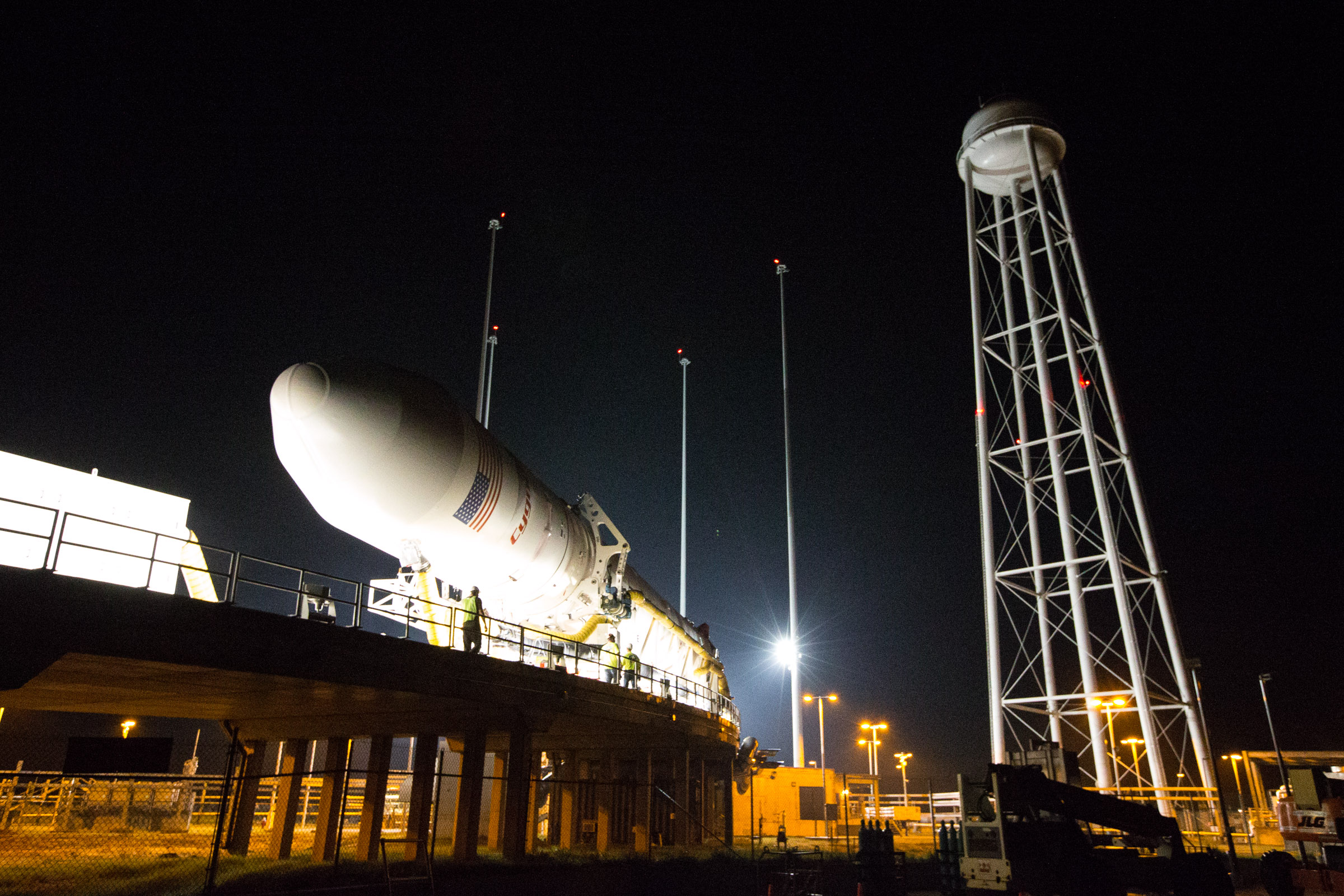 Antares and Cygnus at Launch Pad