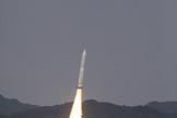 Japan's brand-new Epsilon rocket launches on its debut mission from Uchinoura Space Center on Sept. 14, 2013 carrying the SPRINT-A (Hisaki) space telescope, a Japan Aerospace Exploration Agency satellite designed to study the planets of the solar system from Earth orbit.