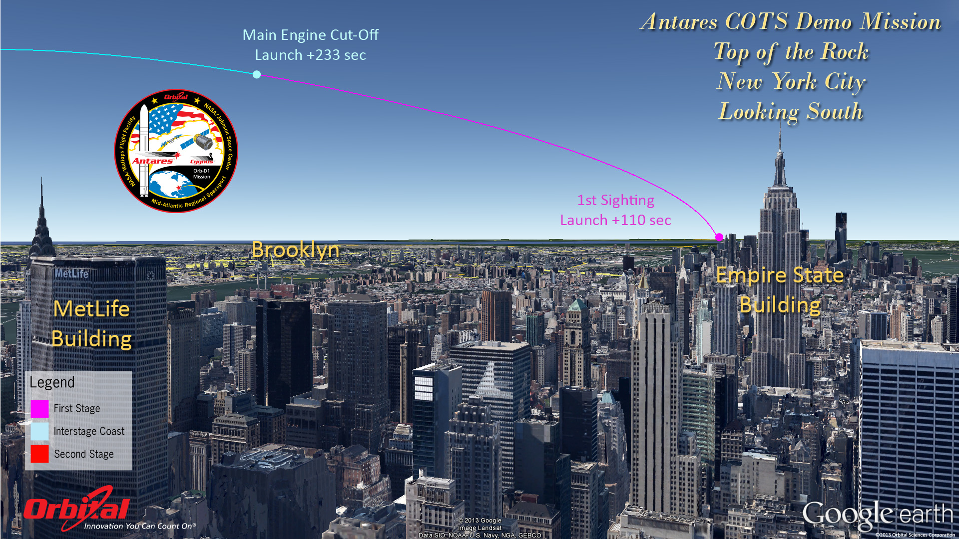 Seeing the Antares-Cygnus Launch from New York City