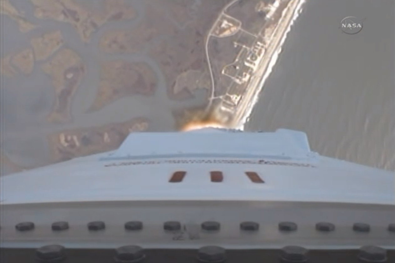 Antares Rocket Launch View of Ground