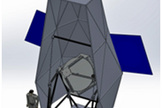 A CAD model of the Echobeach balloon experiment.