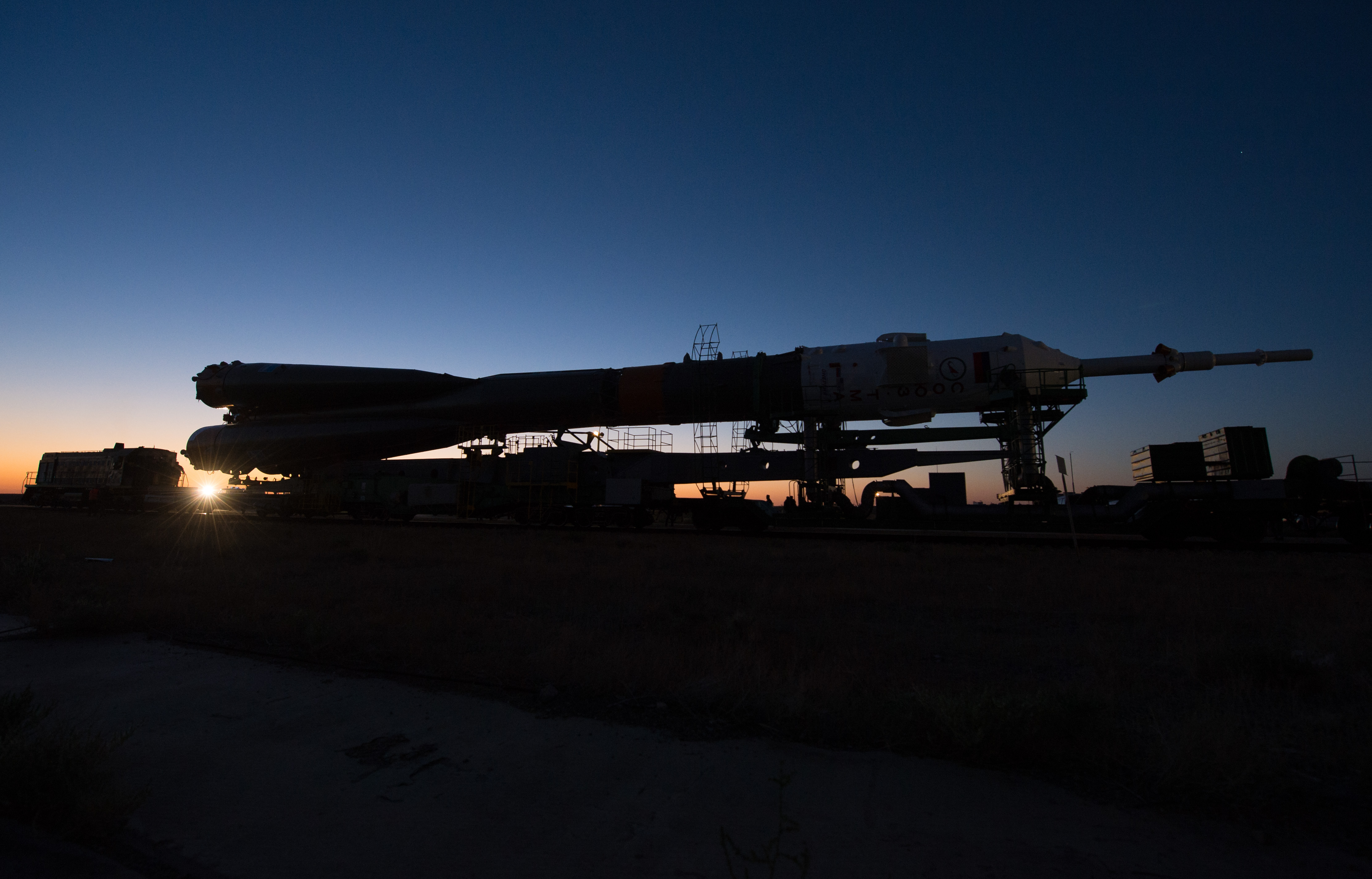 Expedition 37: Soyuz Rocket Rolled Out to Launch Pad