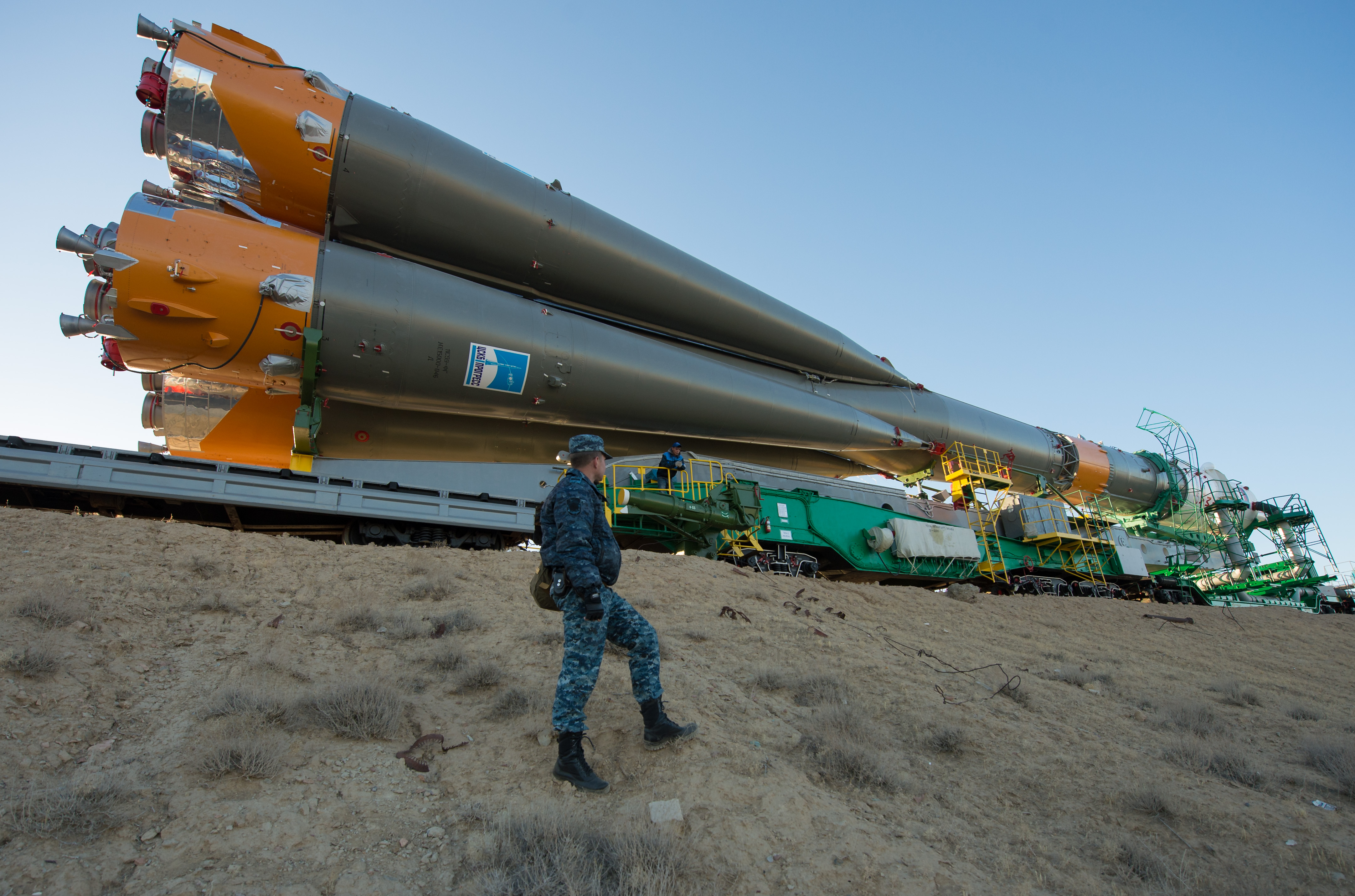 Expedition 37: Soyuz Rocket Makes its Way to Launch Pad