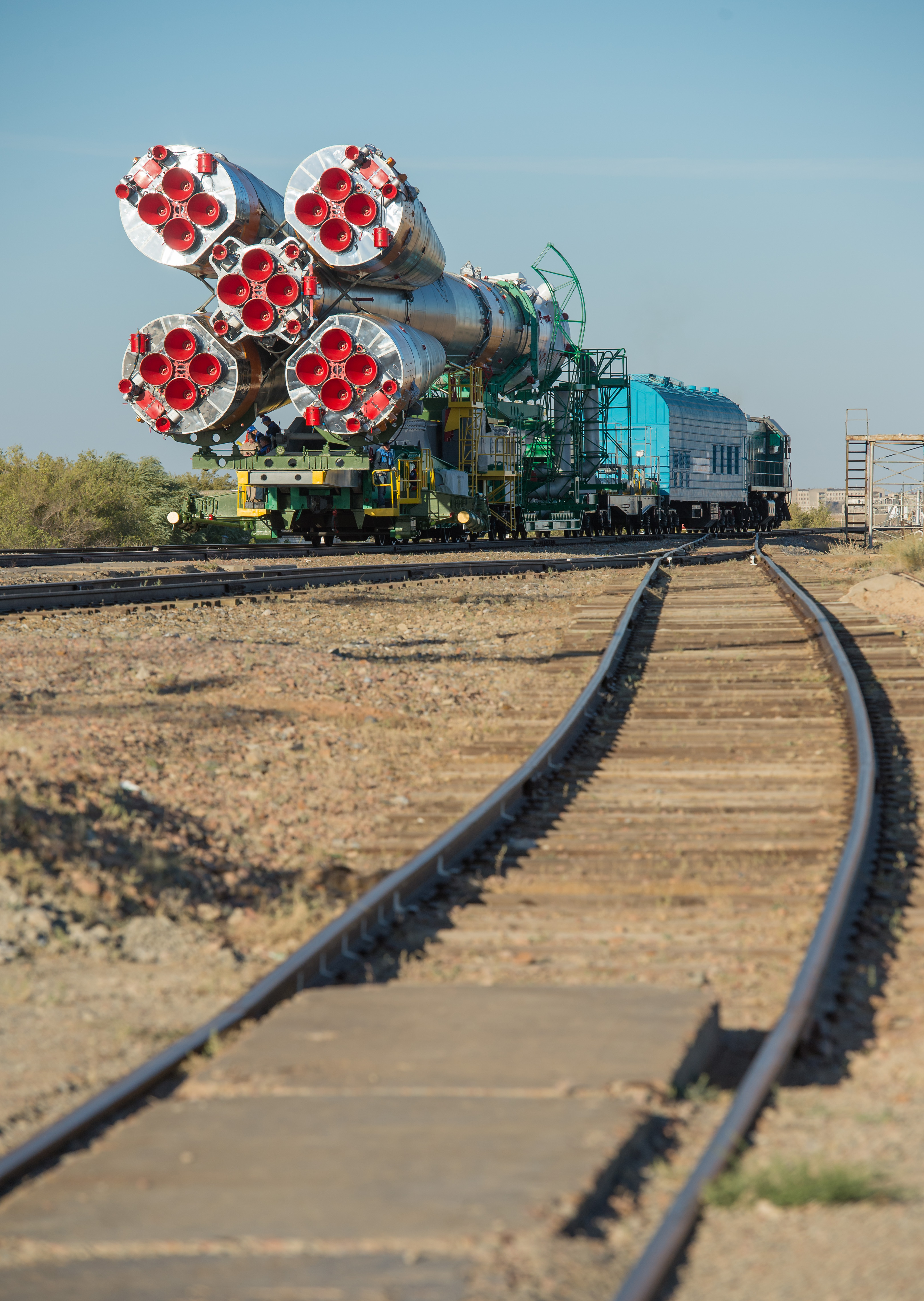 Expedition 37: Soyuz Rocket Journeys to Launch Pad
