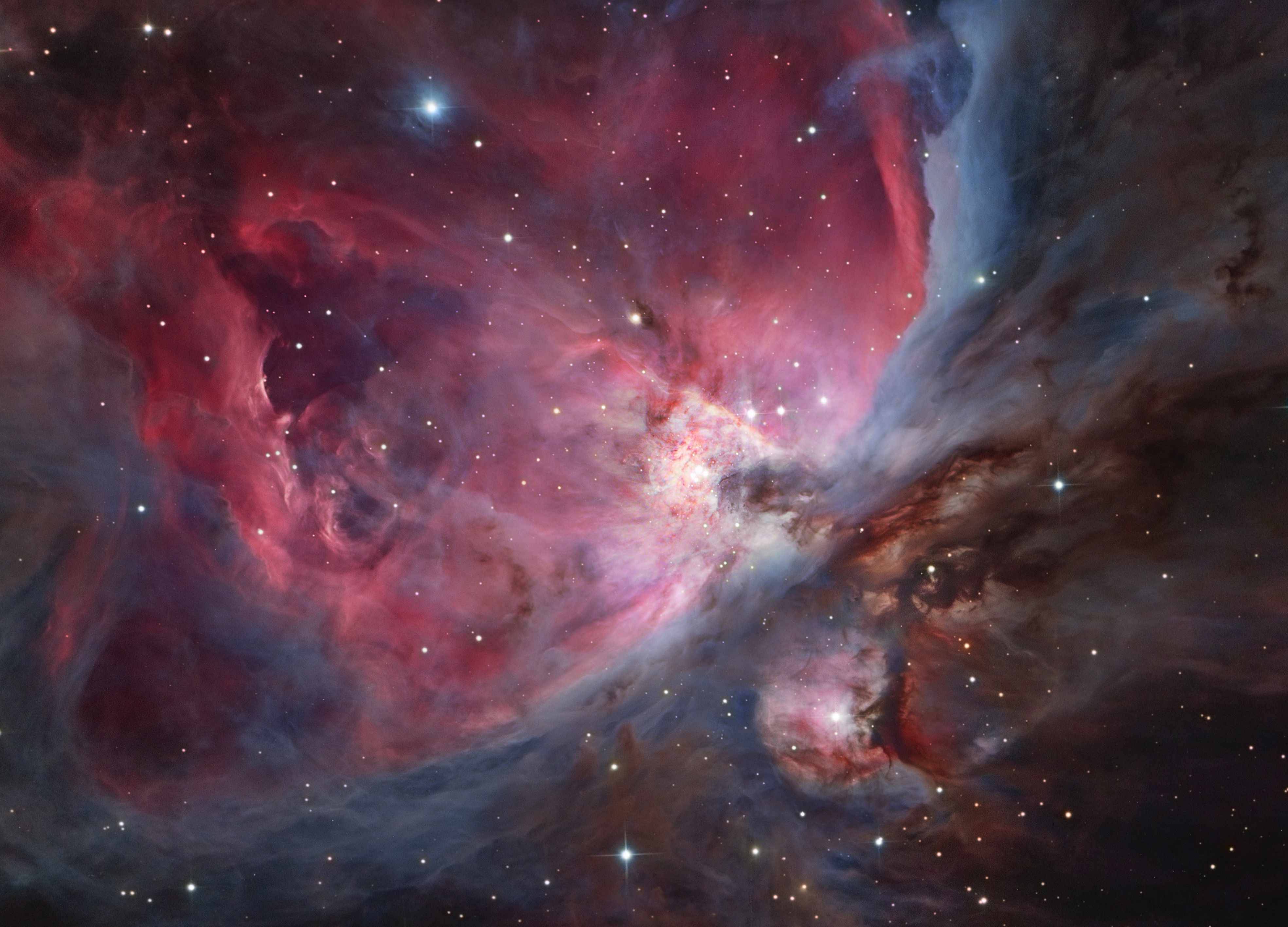 Robotic Scope: The Trapezium Cluster and Surrounding Nebulae