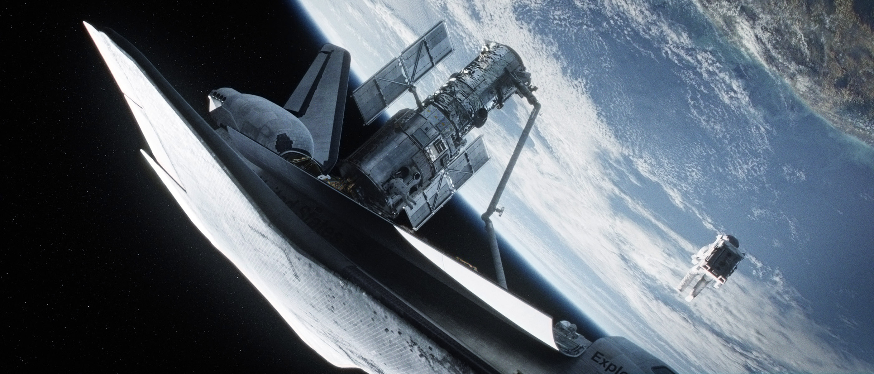 A Scene From Science-Fiction Thriller 'Gravity'