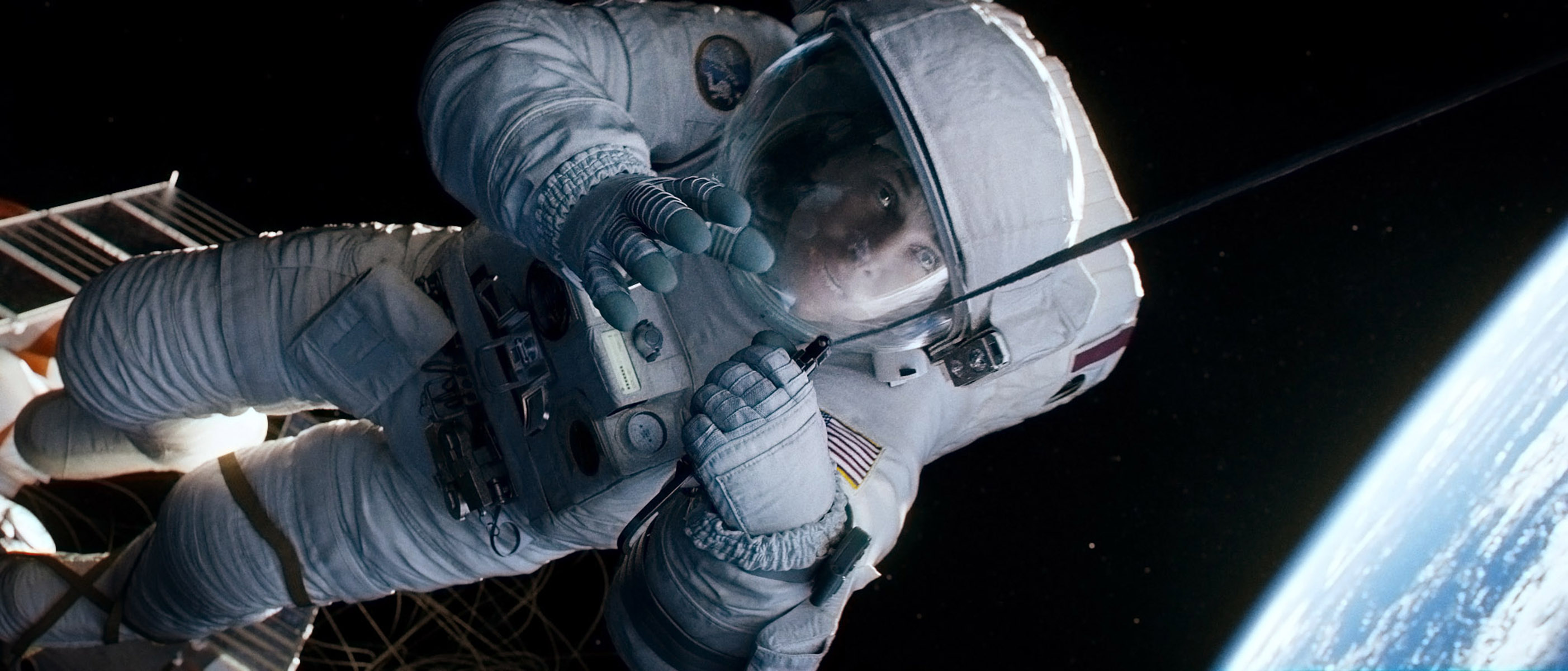 A Scene From Science-Fiction Thriller 'Gravity'