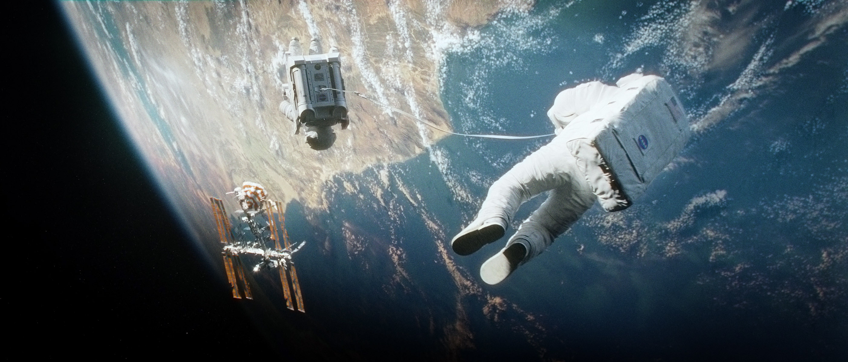 A Scene From Science-Fiction Thriller 'Gravity'