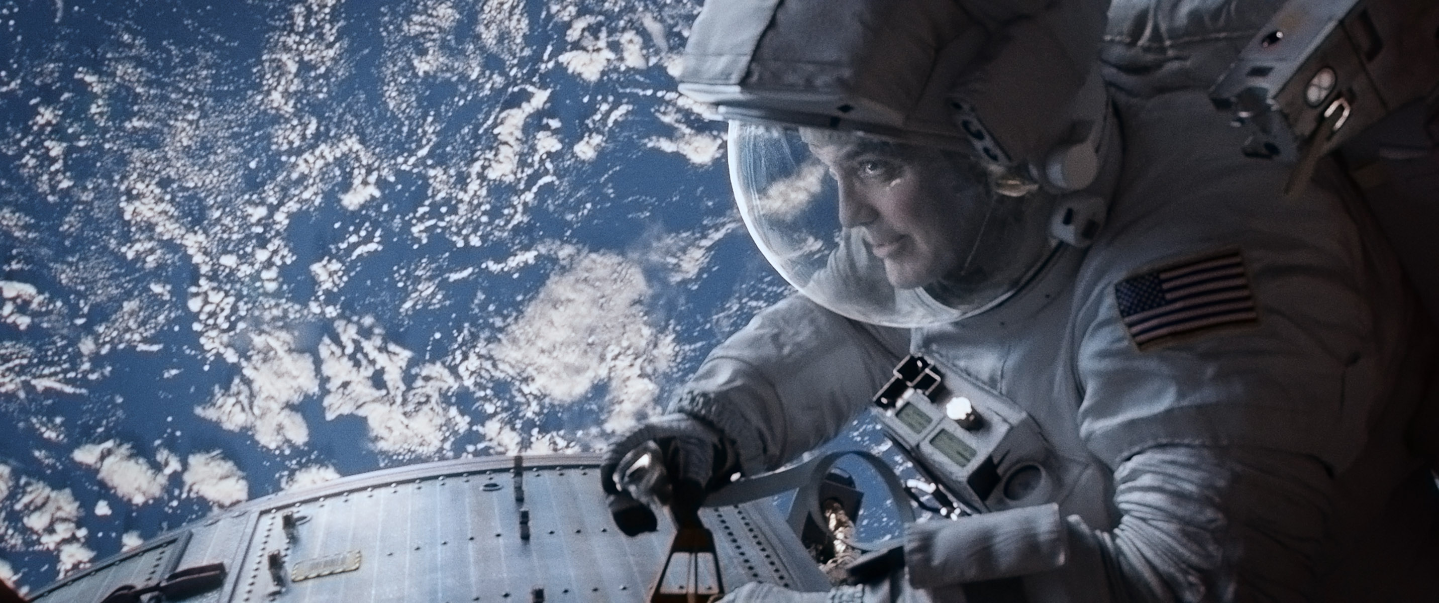 A Scene From Science-Fiction Thriller 'Gravity'