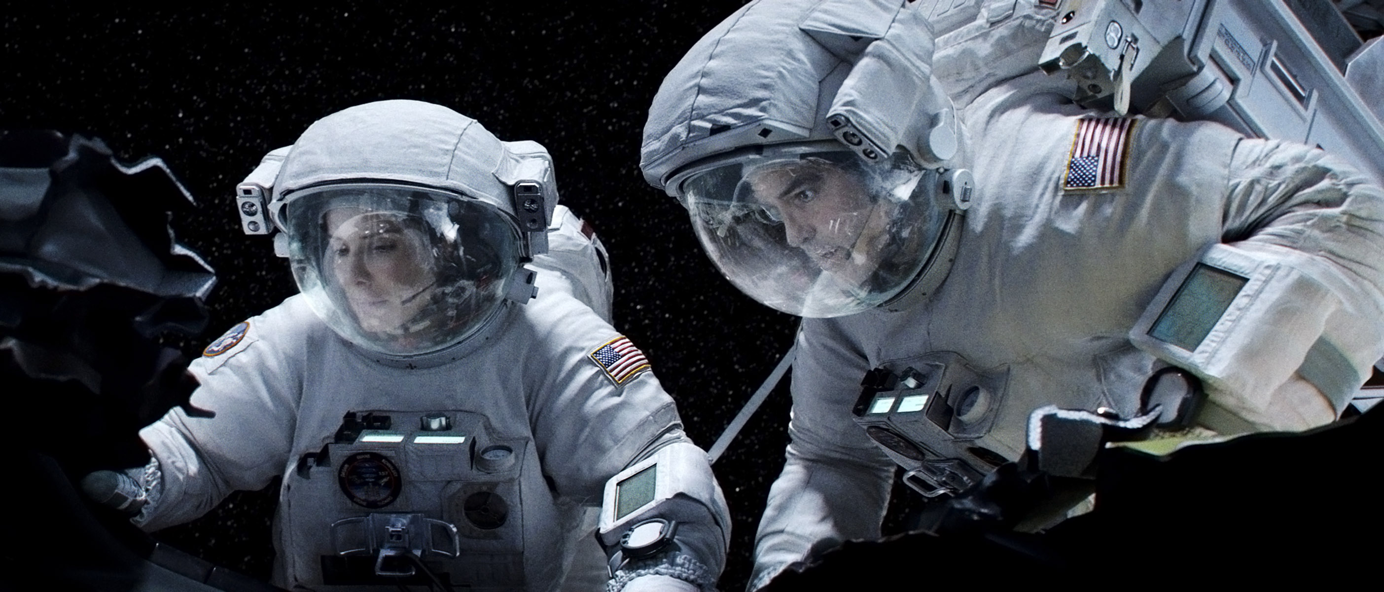 A Scene From Science-Fiction Thriller 'Gravity'