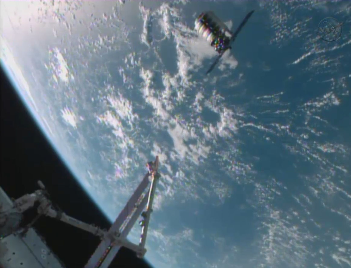 1st Cygnus Spacecraft Arrives at ISS