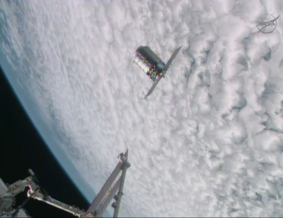Orbital Sciences Cygnus Spacecraft Near ISS
