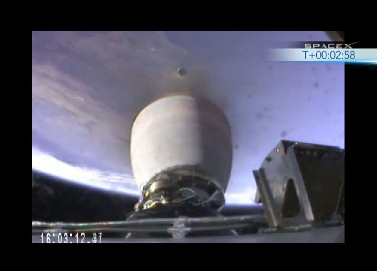 SpaceX Falcon 9 Rocket Launch Test: Stage Separation