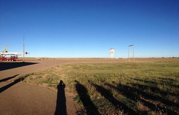 The Balloon Rapid Response for ISON (BRRISON) is seen before departure from New Mexico balloon facility at Fort Sumner, N.M., on Sept. 28, 2013.