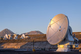 The final antenna for the Atacama Large Millimeter/submillimeter Array (ALMA) in Chile just before its delivery on Sept. 30, 2013.