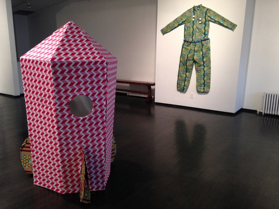 "The Afronauts" includes this 3-dimensional artwork. The exhibit documents Zambia's little-known attempt to reach space in the 1960's, on view in New York City from Sept. 5 to Oct. 12, 2013.