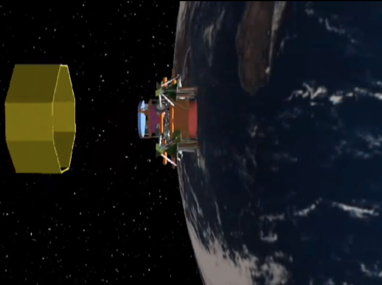 Sunjammer Spacecraft Before Sail Unfurls