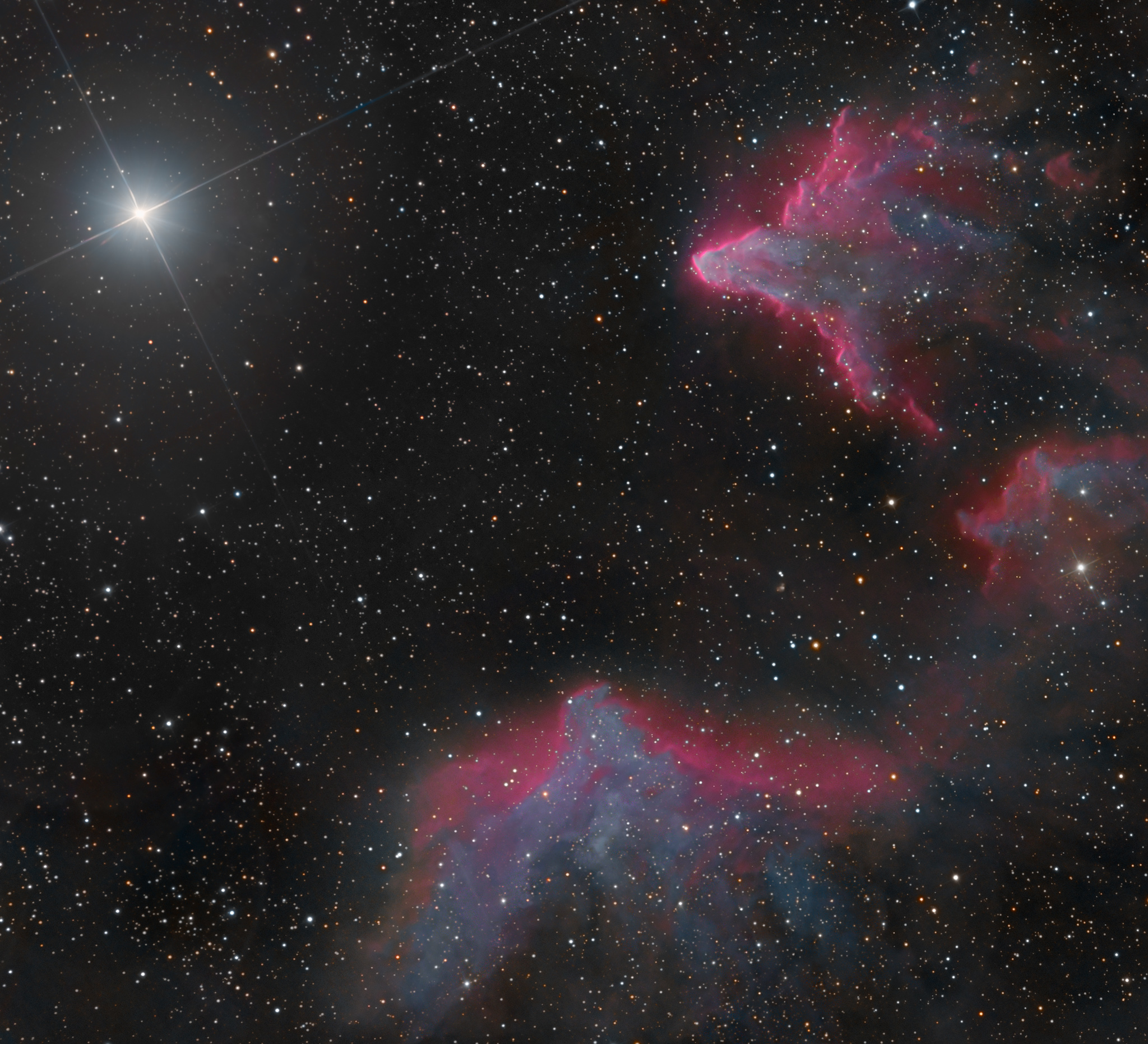 Nebulae IC 59 and IC 63
