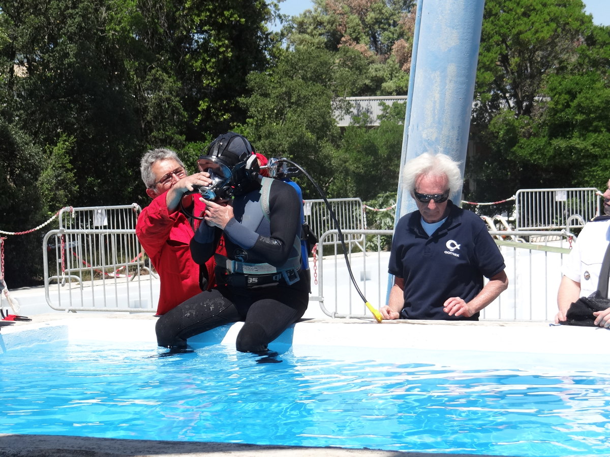 Preparing for Apollo 11 Under the Sea Mission Training