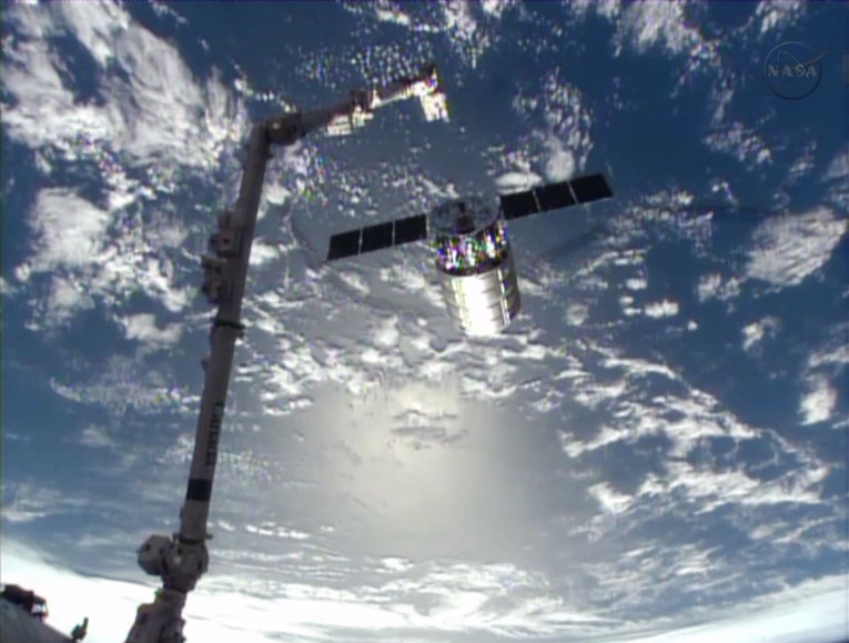 Orbital Sciences Cygnus Leaves ISS