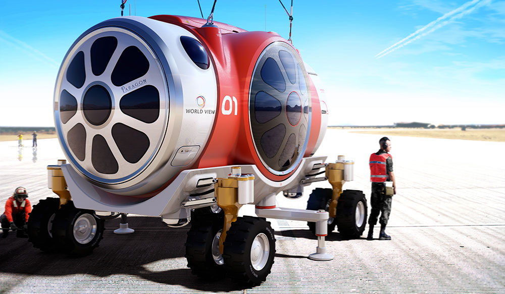 World View Passenger Capsule in Bright Sun