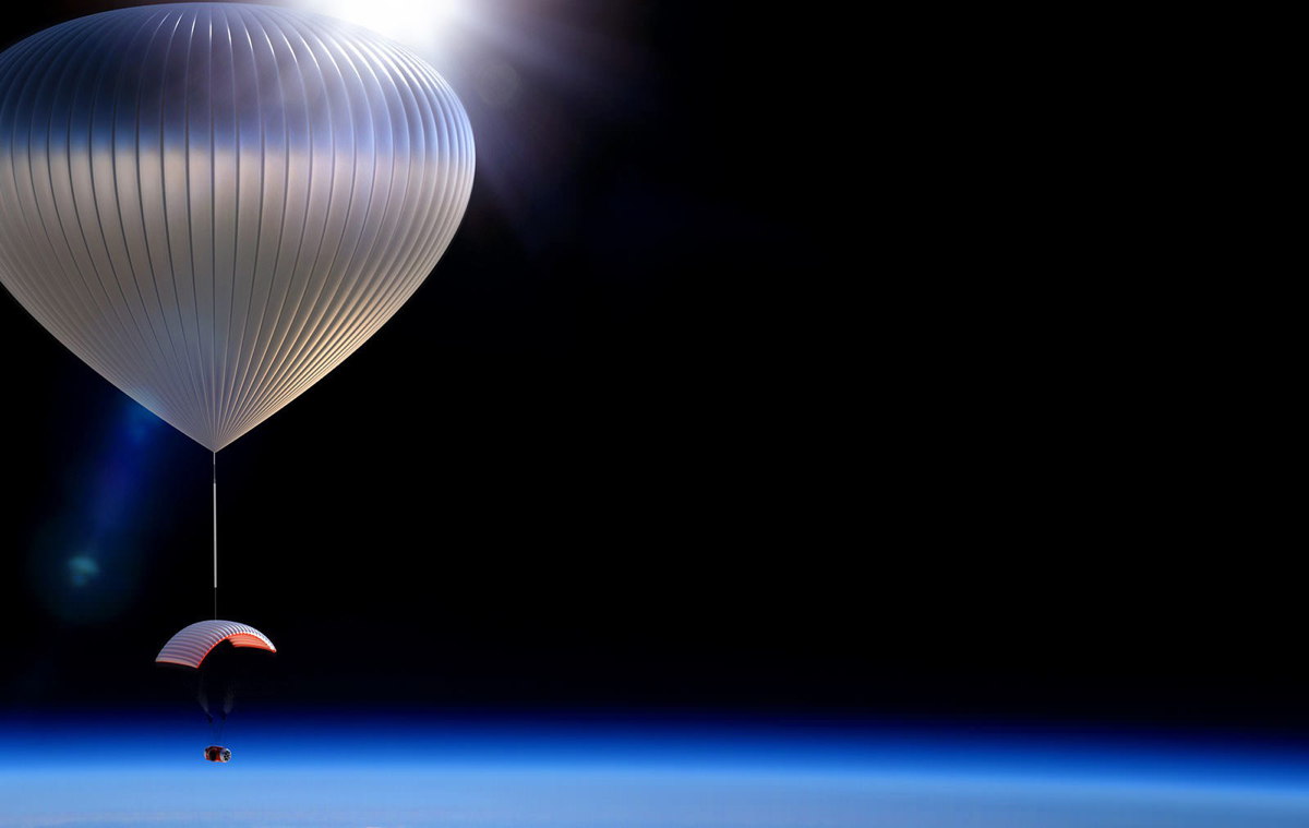 World View Enterprises Balloon Above the Limb of the Earth