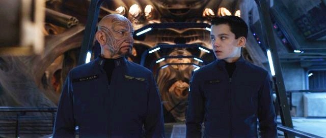 Kingsley and Butterfield in ‘Ender's Game’ Movie Still