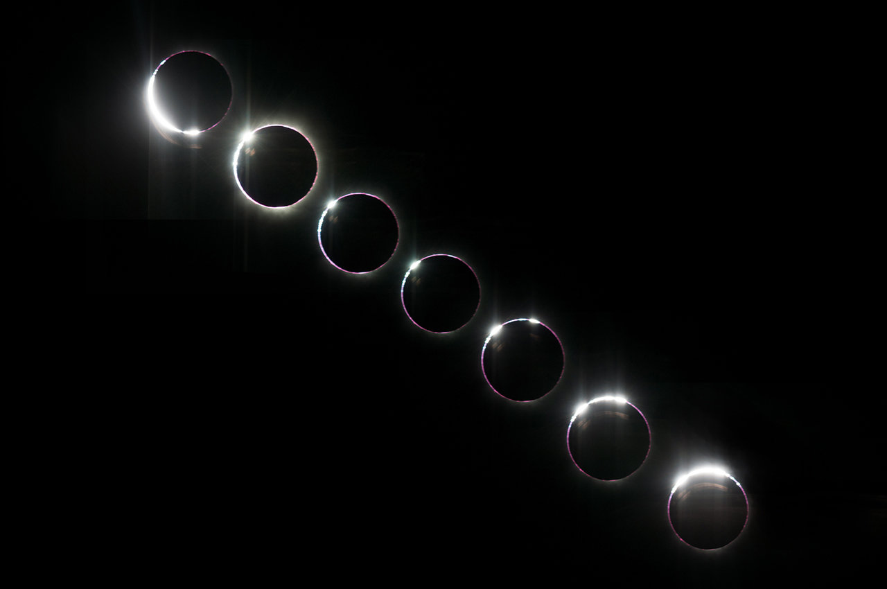 Chasing a Solar Eclipse: Composite Photo Sequence