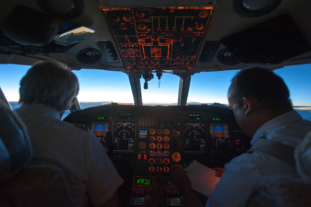 Sunrise from Flight Deck