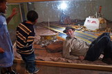 David Grinspoon, co-investigator for the RAD instrument, in a Mars Pathfinder display.