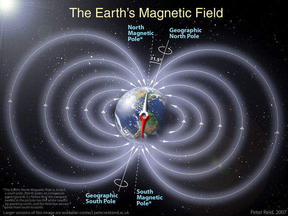 Earth's magnetic shield does provide some protection from radiation.
