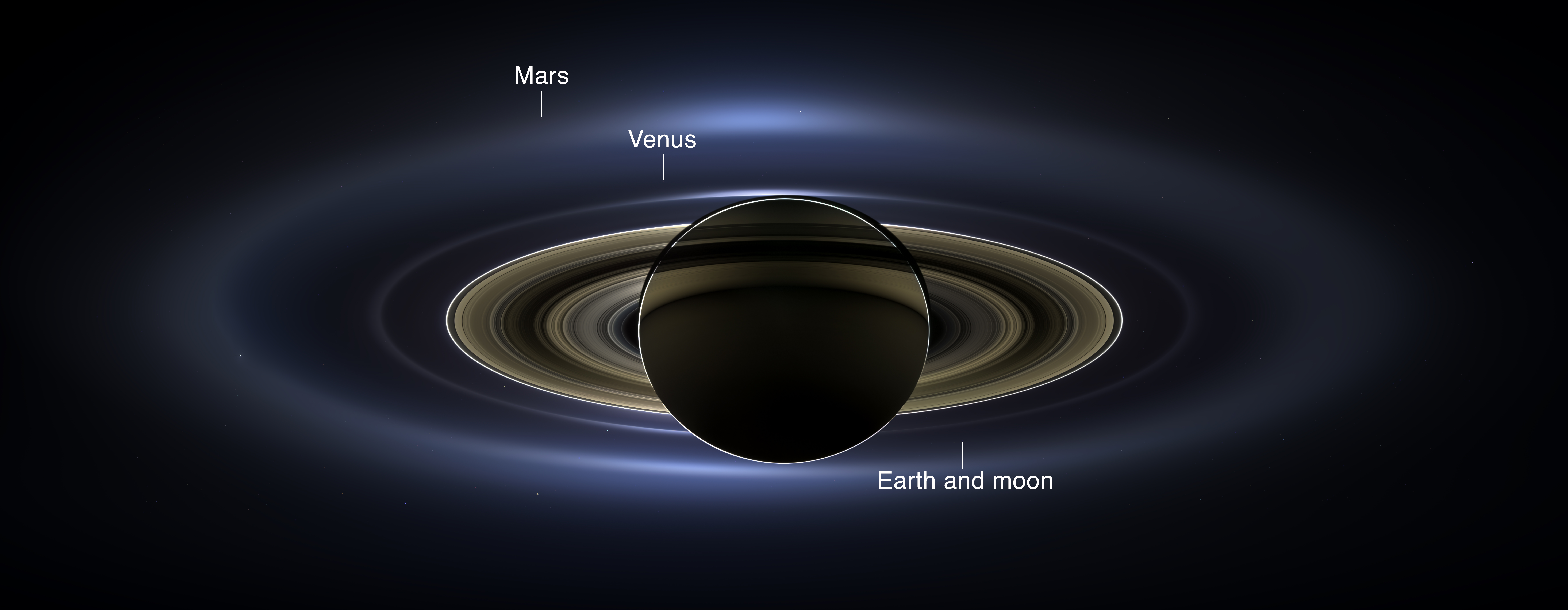 Saturn, Earth Shine in Amazing New Photo by NASA Probe