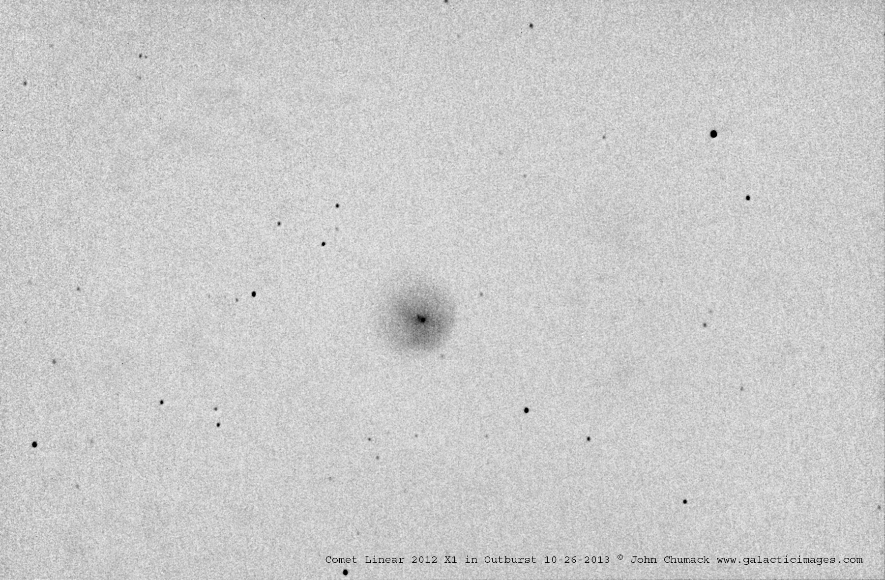 Comet Linear 2012 X1 Inverted Image by John Chumack