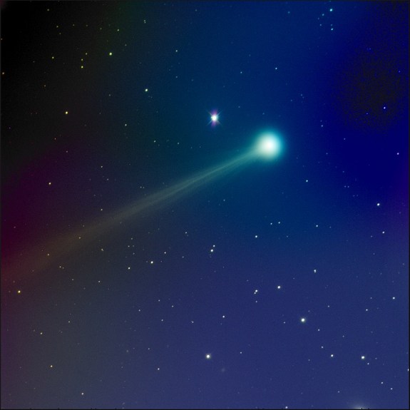 Astrophotographer Mike Hankey sent SPACE.com this 60-second x RGB composite image of Comet ISON taken on Nov. 14, 2013.