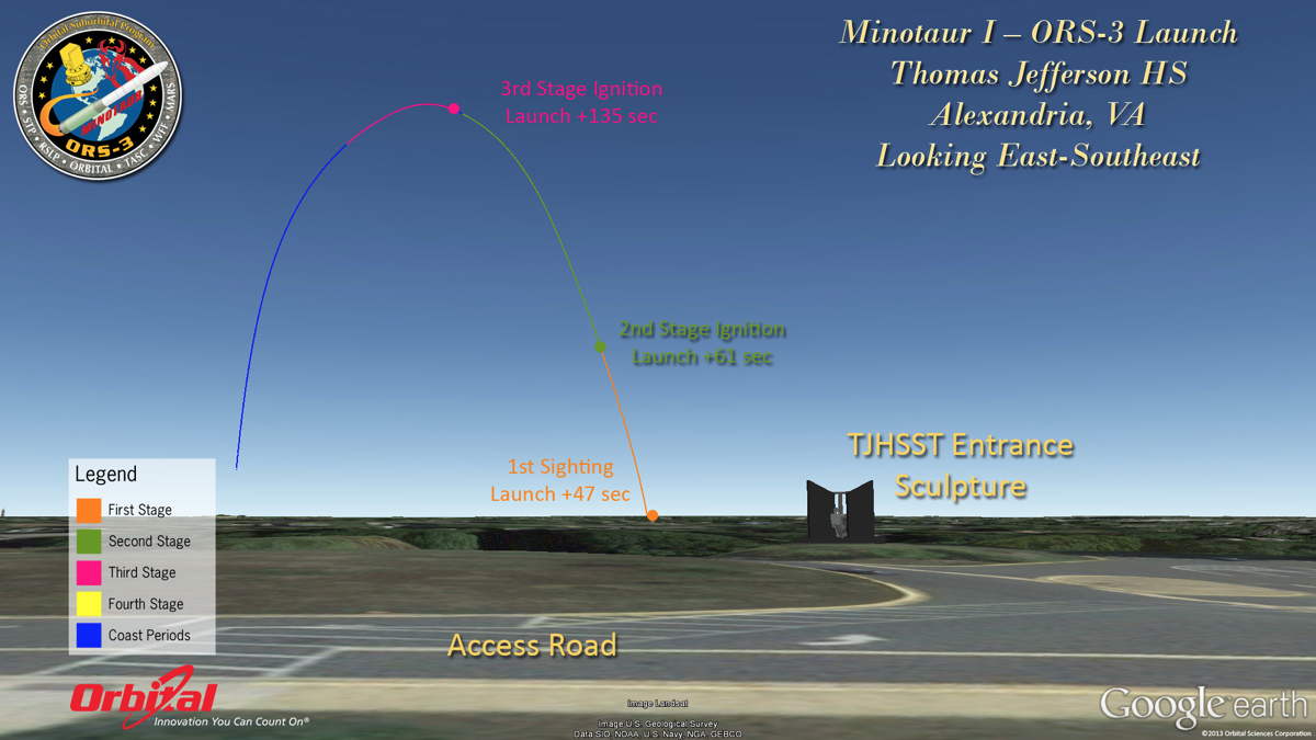 How to See the ORS-3 Launch in Alexandria, VA