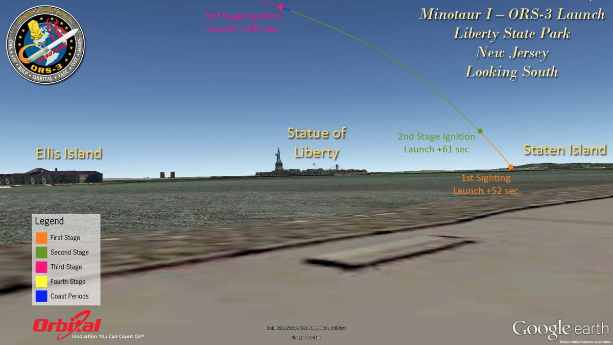 How to See the ORS-3 Launch at Liberty State Park, NJ