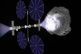 Near-Earth asteroid deflection mission based on Ad Astra’s Viento solar electric propulsion spacecraft equipped with VF-200-class VASIMR engines.