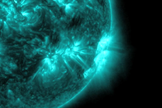 A powerful X-class solar flare erupted from the sun on Nov. 19, 2013.