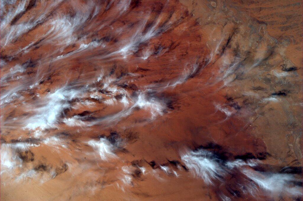 Mike Hopkins on ISS: Clouds Over Red Earth