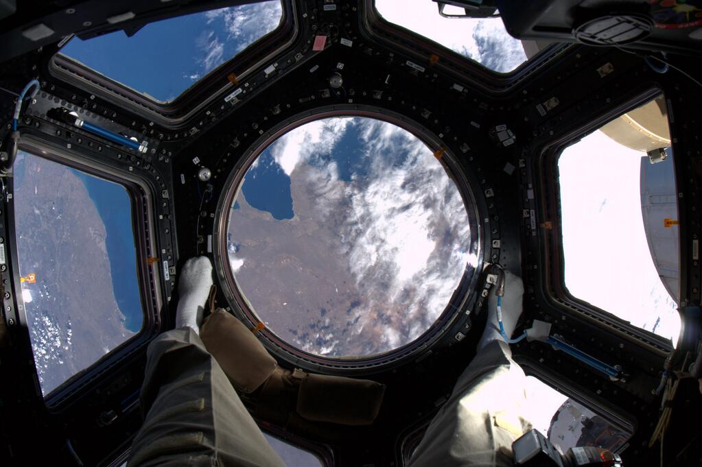 Rick Mastracchio 'Stands' in ISS Cupola