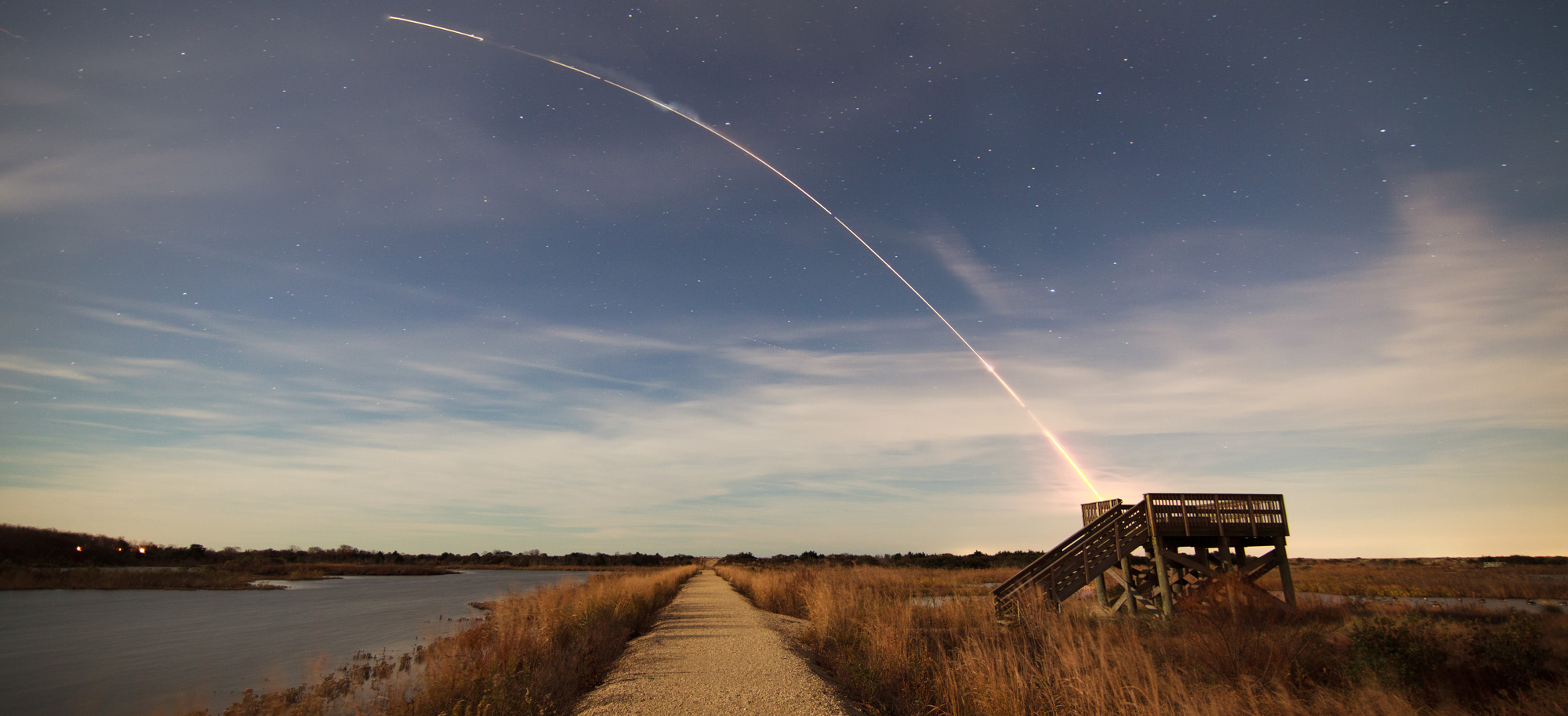 Minotaur 1 Rocket Night Launch from Cape May, NJ