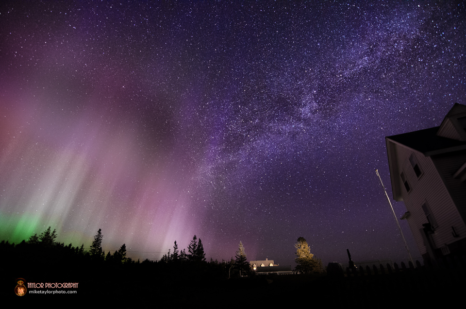 Aurora Borealis Over Pemaquid Point Lighthouse: Modified