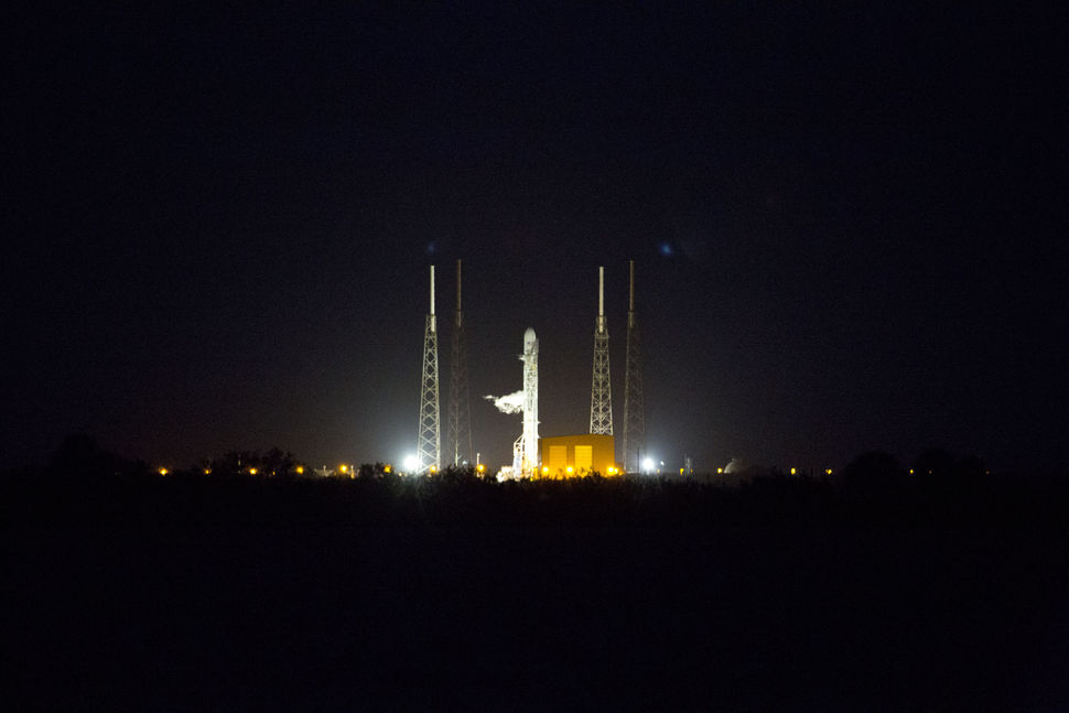 Falcon 9 Stands Poised to Launch