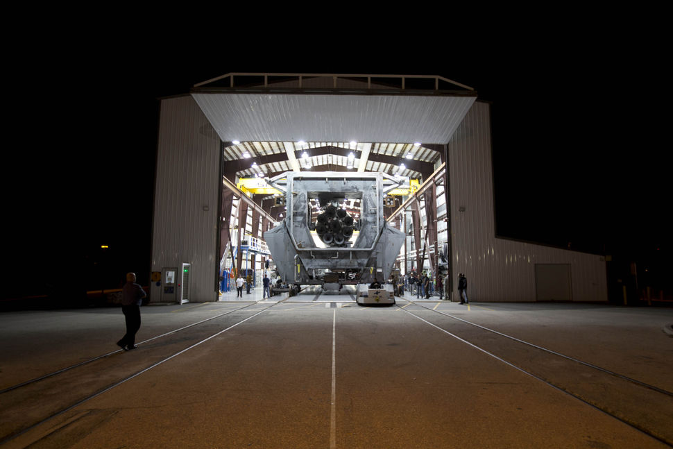 Falcon 9 Rolls Out