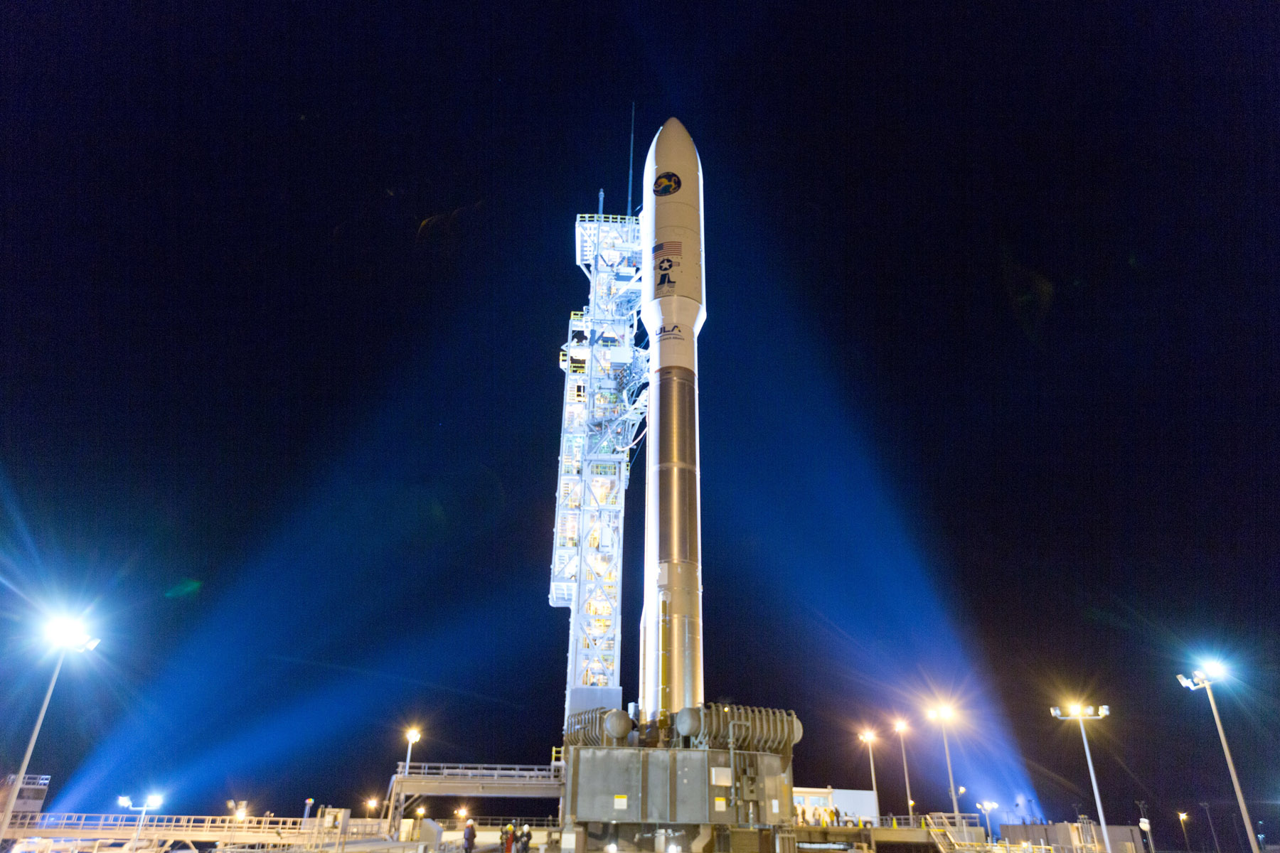 United Launch Alliance Launch: Mobile Service Tower Rolls Back