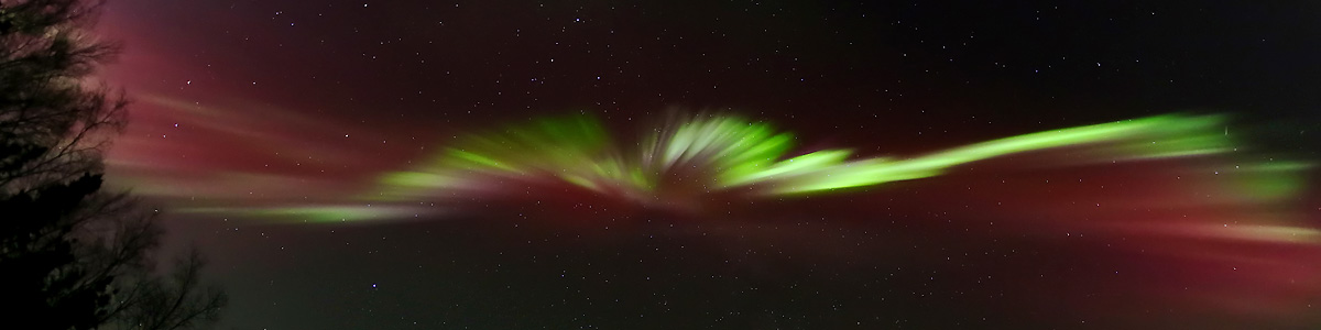 Panoramic Aurora Over Alaska by LeRoy Zimmerman