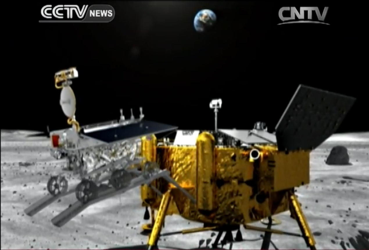 Chang'e 3 Yutu Rover Deploys on the Moon