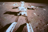 China's lunar rover Yutu ("Jade Rabbit") is seen by a camera on the country's Chang'e 3 lander after both successfully landed on the moon together on Dec. 14, 2013. It is China's first lunar rover mission and the first soft-landing on the moon in 37 years.