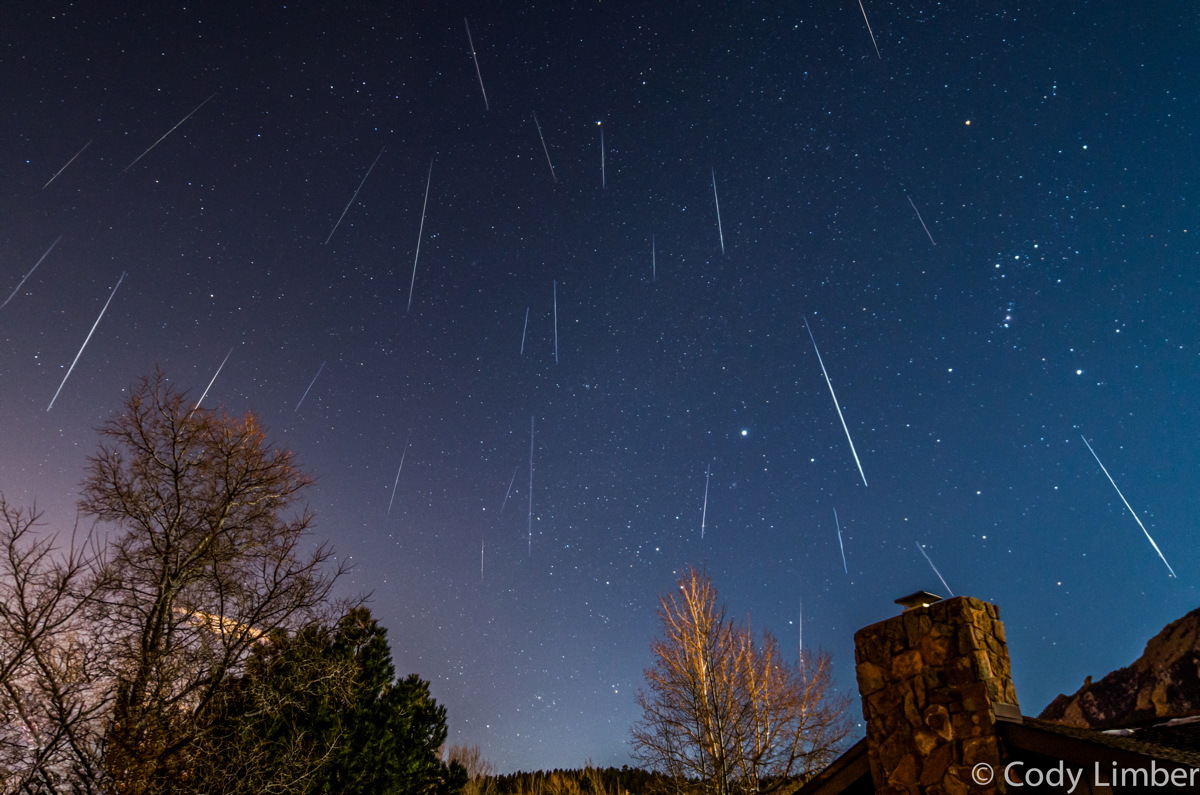 2013 Geminid Meteor Shower over Boulder, Colorado