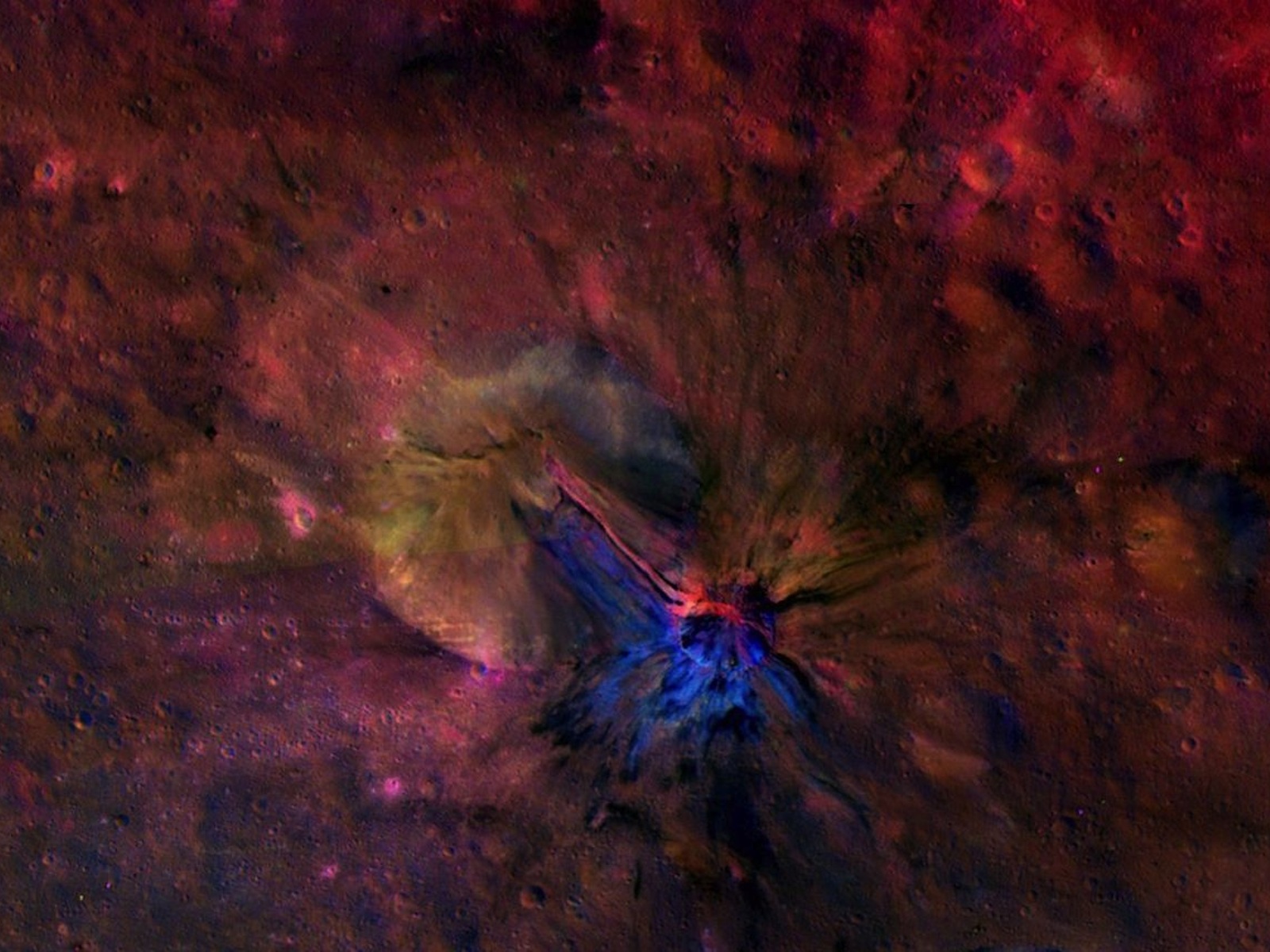 Vesta's Crater Aelia Composite